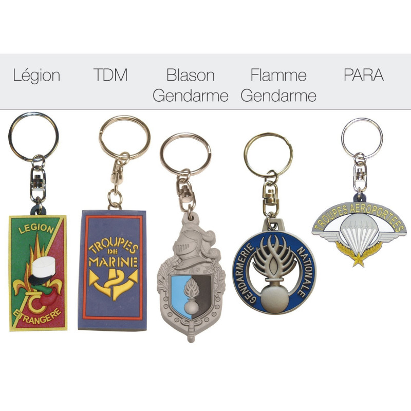 Porte-clés militaire et Gendarmerie – motif blason Gendarme Porte-clés militaire et Gendarmerie – motif blason Gendarme