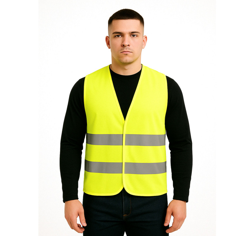 Gilet de signalisation fluo haute visibilité sans marquage