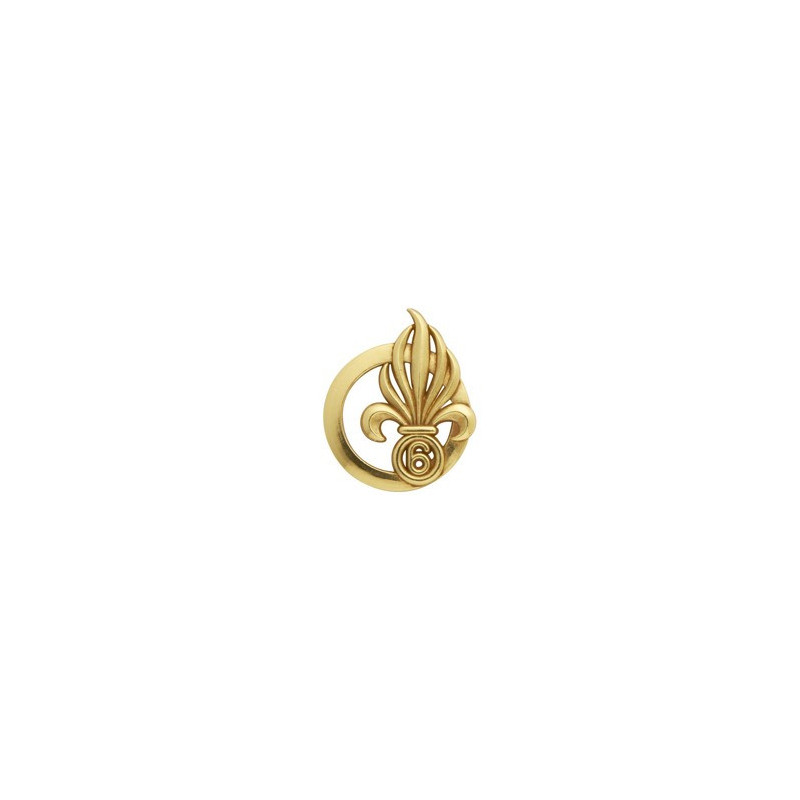 Insigne de beret doré Légion 6ème Régiment Etranger de Génie