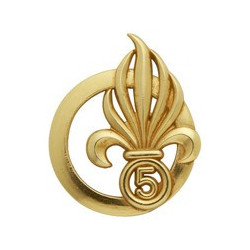 Insigne de beret doré Légion 5ème Régiment Etranger d'Infanterie
