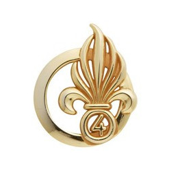 Insigne de beret doré Légion 4ème Régiment Etranger d'Infanterie
