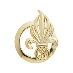 Insigne de beret doré Légion 3ème Régiment Etranger d'Infanterie