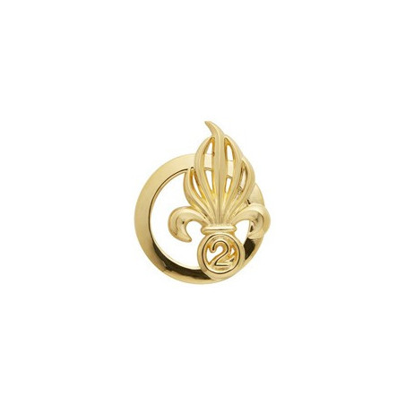Insigne de beret doré Légion 2ème Régiment Etranger d'Infanterie