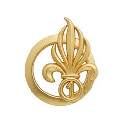 Insigne de beret doré Légion 1er Régiment Etranger d'Infanterie