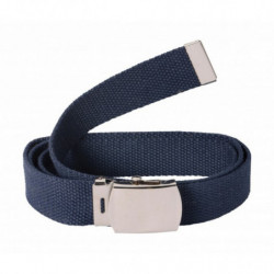 Ceinture boucle chromée 30mm bleue marine