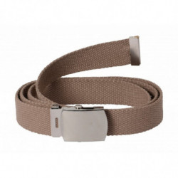 Ceinture boucle chromée 30mm Tan