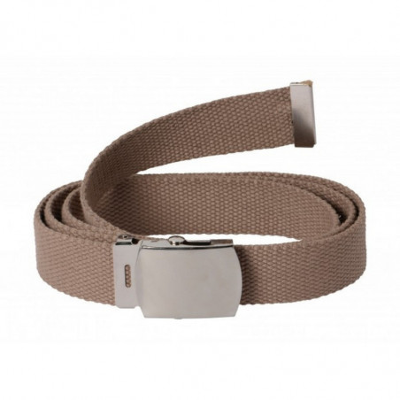 Ceinture boucle chromée 30mm Tan