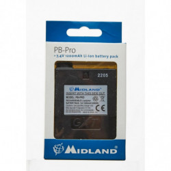 Midland PB-Pro C1148, Pack Batterie pour Midland G7 Pro, 1200mAh (7,4 V), Pack Batterie pour Talkie Walkie