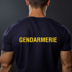 Tee-Shirt Bleu Marine Imprimé Gendarmerie