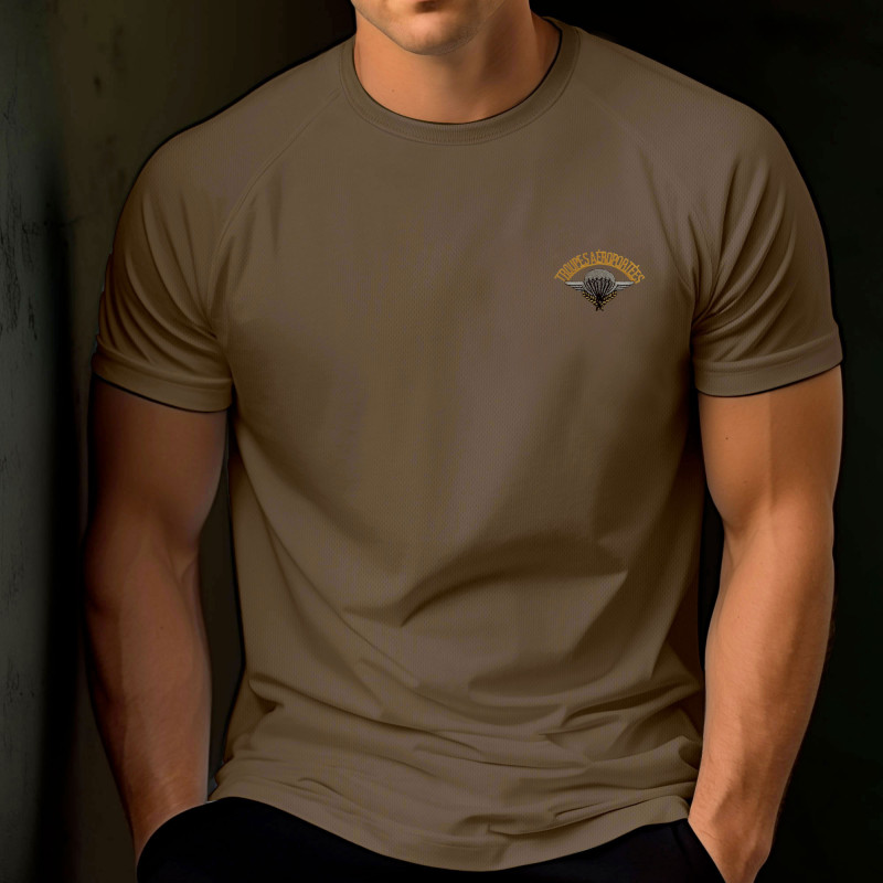 T-shirt Cooldry Mesh brodé Troupes Aéroportées – respirant & performant T-shirt Cooldry Mesh brodé Troupes Aéroportées – respirant & performant