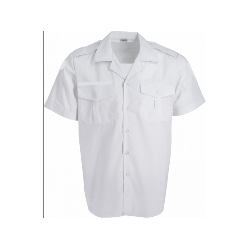 Chemisette Blanche Manches Courtes Homme