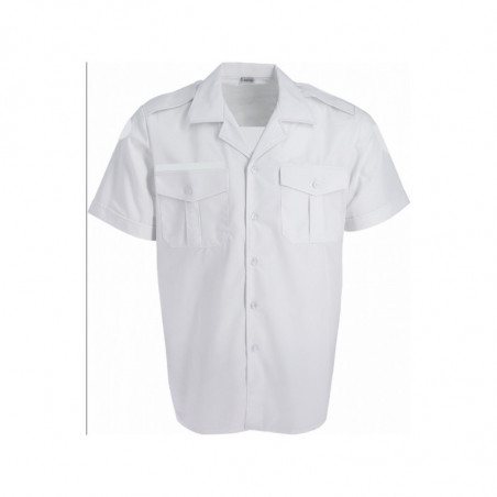 Chemisette Blanche Manches Courtes Homme