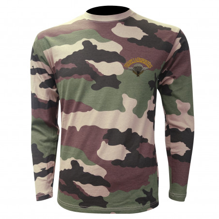 T-shirt camouflage manches longues brodé