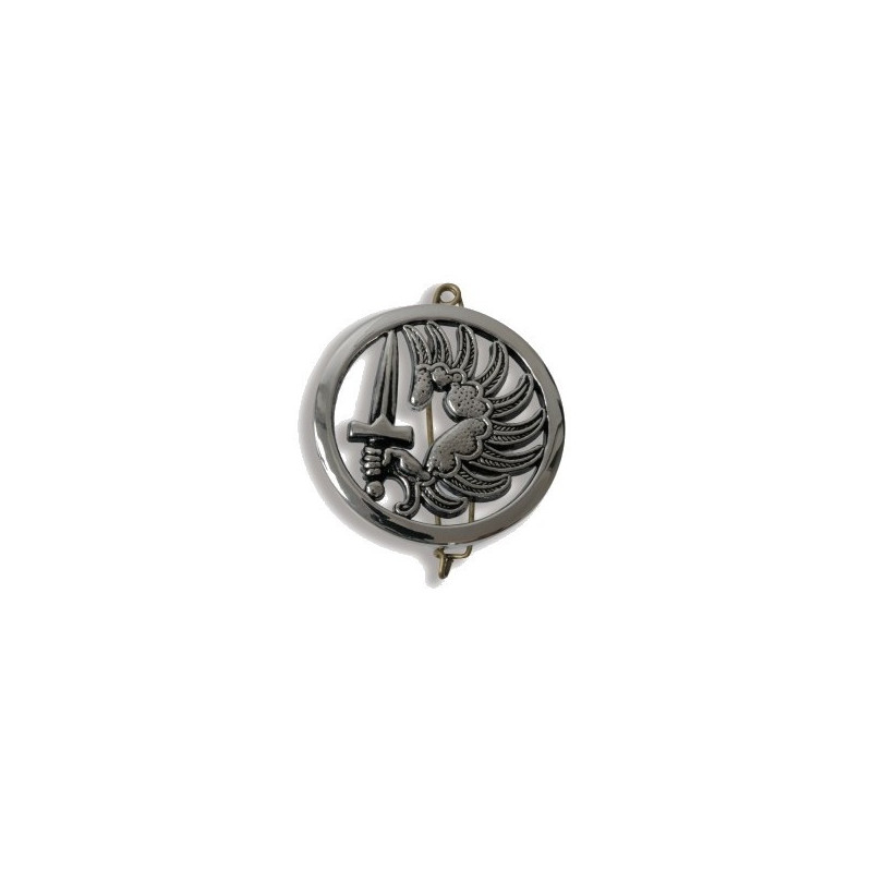 Insigne de béret Troupes Aéroportées Métropolitaines argenté