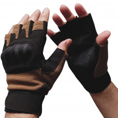 Mitaines coquées coyote