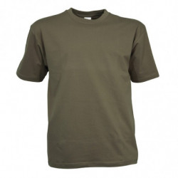 Tee-Shirt militaire kaki à manches courtes.