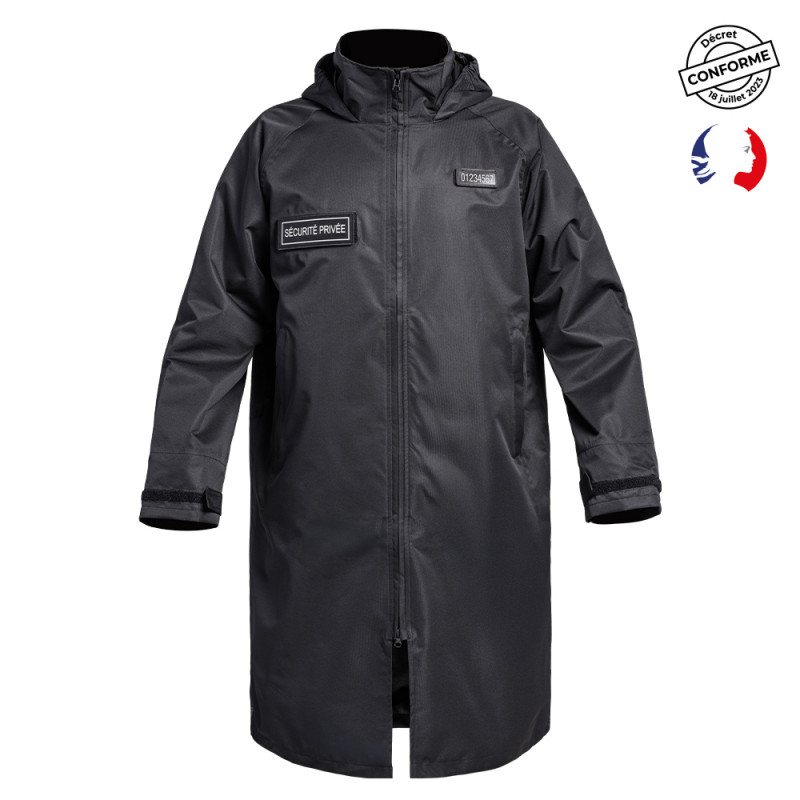 Poncho Lightshell Noir – Imperméable & respirant – Identifiable