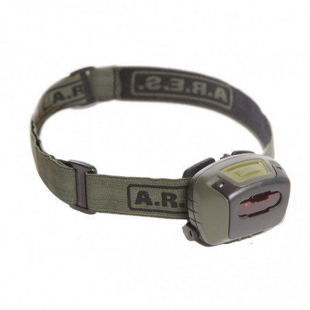 Lampe frontale LED avec filtre rouge ARES