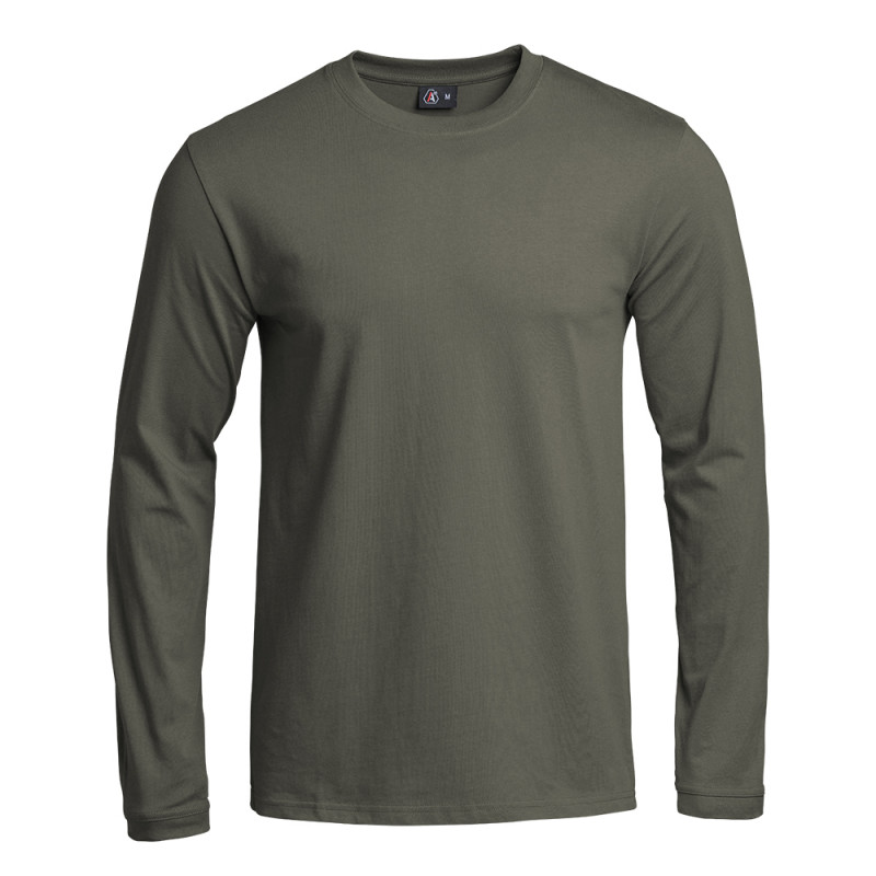 T-shirt STRONG manches longues vert olive – A10 Equipment
