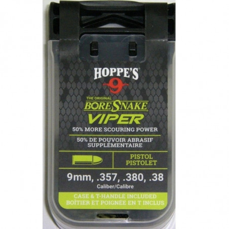 Cordon de nettoyage Hoppe's Boresnake Viper DEN C/380,9MM, 38 ET 357