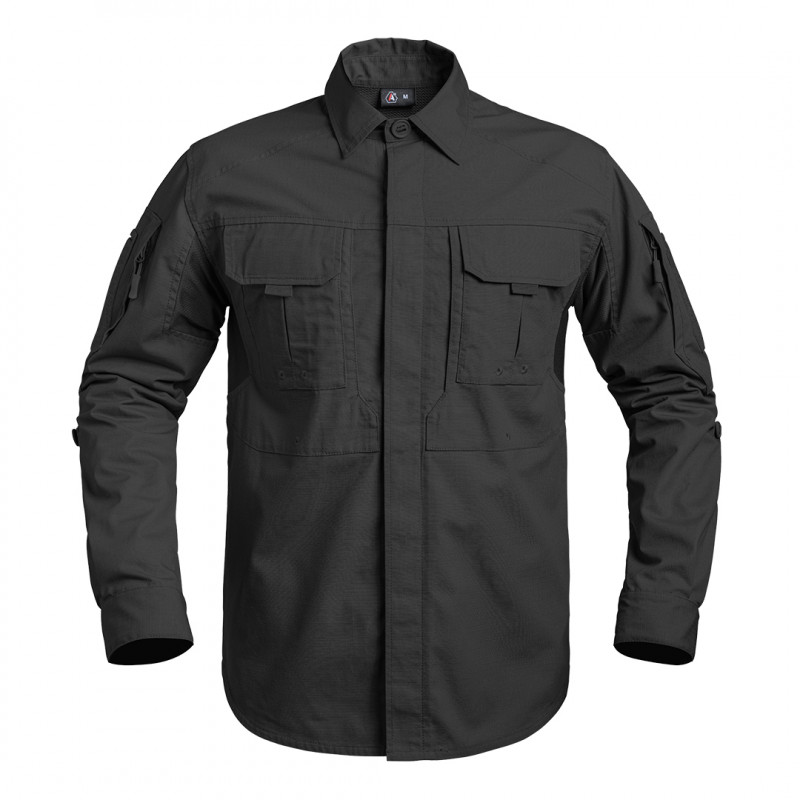 Chemise FIGHTER noire – chemise tactique & fonctionnelle Chemise FIGHTER noire – chemise tactique & fonctionnelle