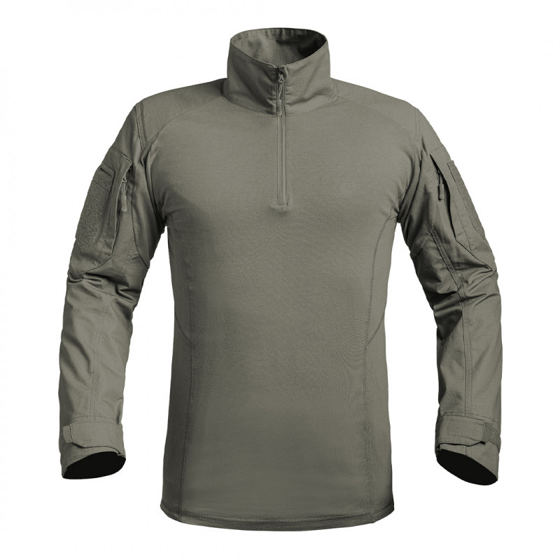 Chemise UBAS FIGHTER vert olive — Ripstop 5.0, manches renforcées, coupe ergonomique