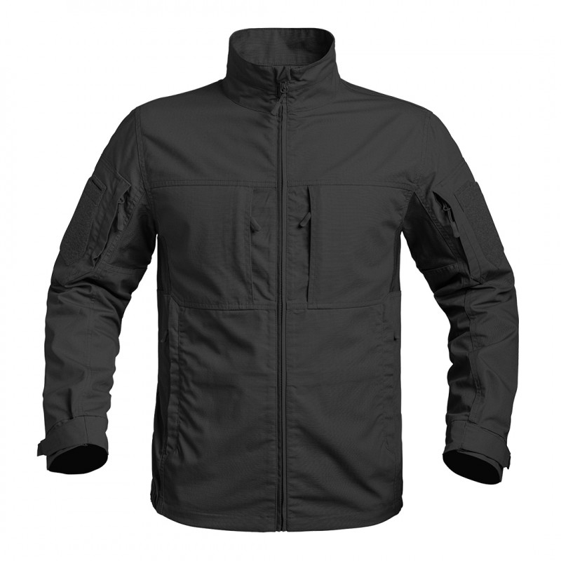 Veste courte FIGHTER noire – Ripstop 5.0, poches multiples, veste tactique