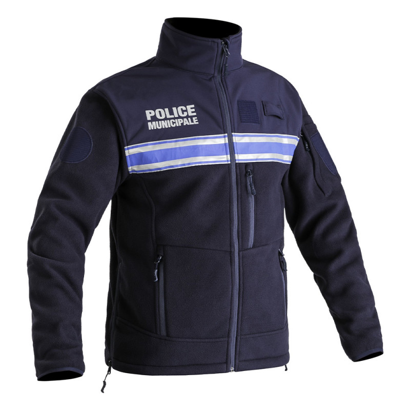 Blouson polaire Police Municipale P.M. ONE bleu marine – chaud & fonctionnel