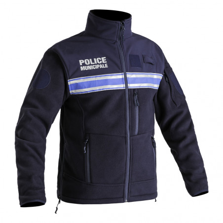 Blouson polaire Police Municipale P.M. ONE bleu marine