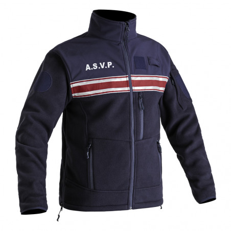 Blouson polaire A.S.V.P. P.M. ONE bleu marine