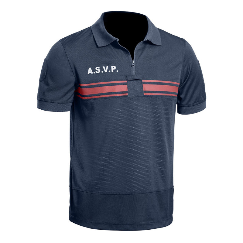 Polo GPB ASVP P.M. ONE bleu marine – respirant & pro