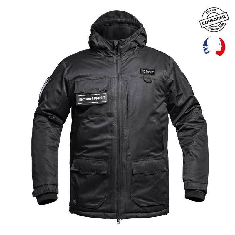 Parka Hardshell SÉCU-ONE WF 150 flap Sécurité Privée – Imperméable & Thermique
