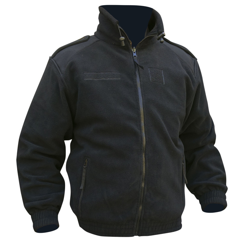 Blouson polaire AT — polaire 400 g/m², renforts épaules/coudes, noir, usage pro