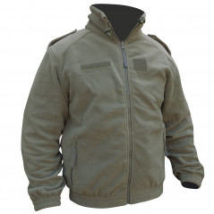 Blouson polaire “AT” — polaire 400 g/m², noir, usage militaire / sécurité