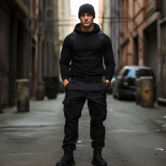 Pantalon Sécurité Noir Mat – Poches Latérales