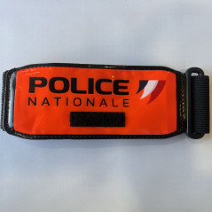 Brassard Police rétro-réfléchissant avec emplacement RIO haute visibilité professionnelle