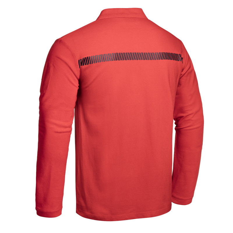 Polo SÉCU-ONE manches longues Sécurité Incendie rouge – confort professionnel Polo SÉCU-ONE manches longues Sécurité Incendie rouge – confort professionnel