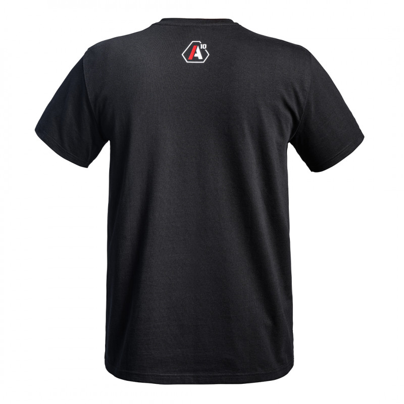 T-shirt SIGNATURE noir logo blanc/rouge – A10 Equipment