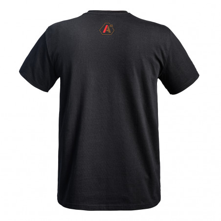 T-shirt SIGNATURE noir logo tan/rouge – A10 Equipment