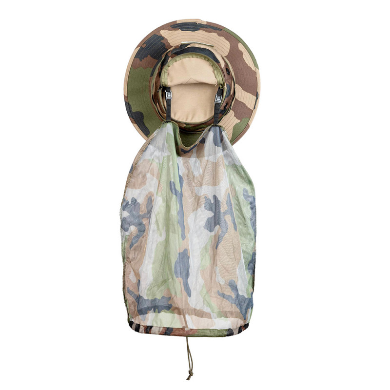 Bob tactique avec moustiquaire – Camouflage FR/CE | équipement terrain