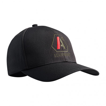 Casquette STRETCH FIT SIGNATURE noir logo vert olive/rouge – A10 Equipment