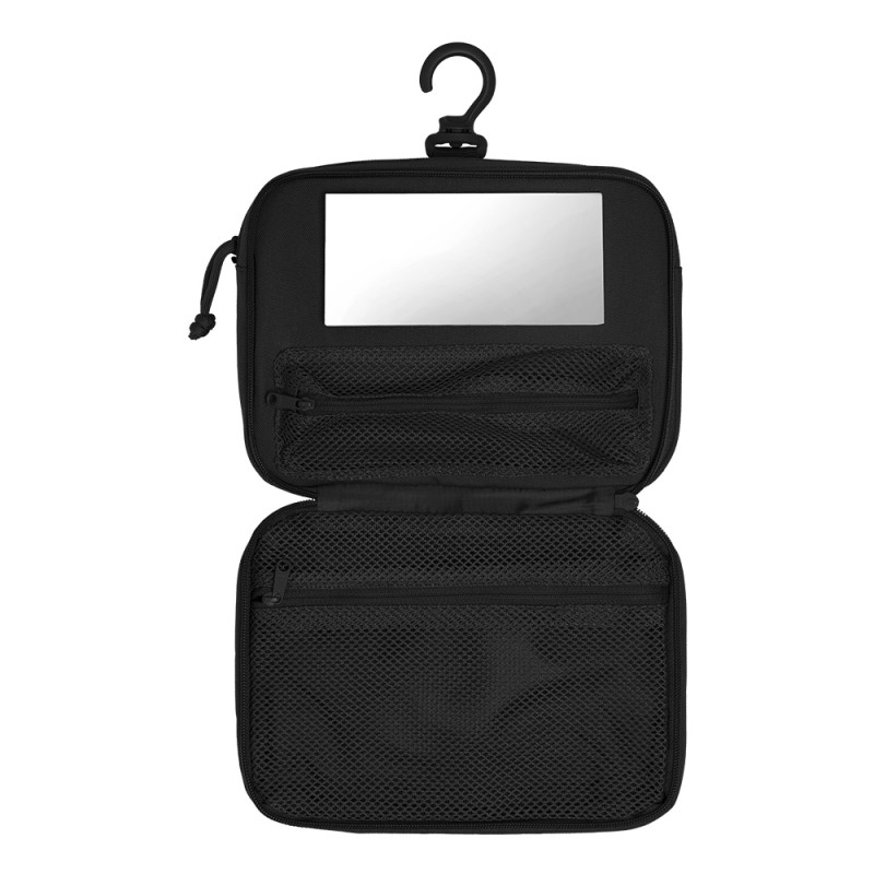 Trousse de toilette TRANSALL Noir – A10 Equipment, polyester HRF 600D, double compartiment