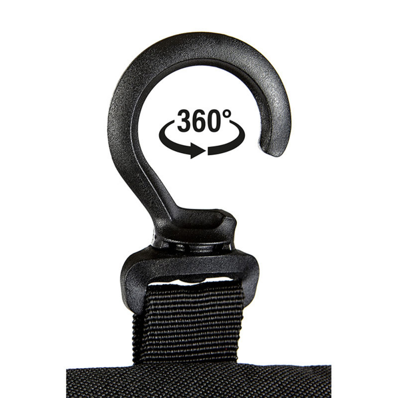 Trousse de toilette TRANSALL Noir – A10 Equipment, polyester HRF 600D, double compartiment