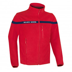 Veste polaire SÉCU-ONE rouge – chaleur et visibilité