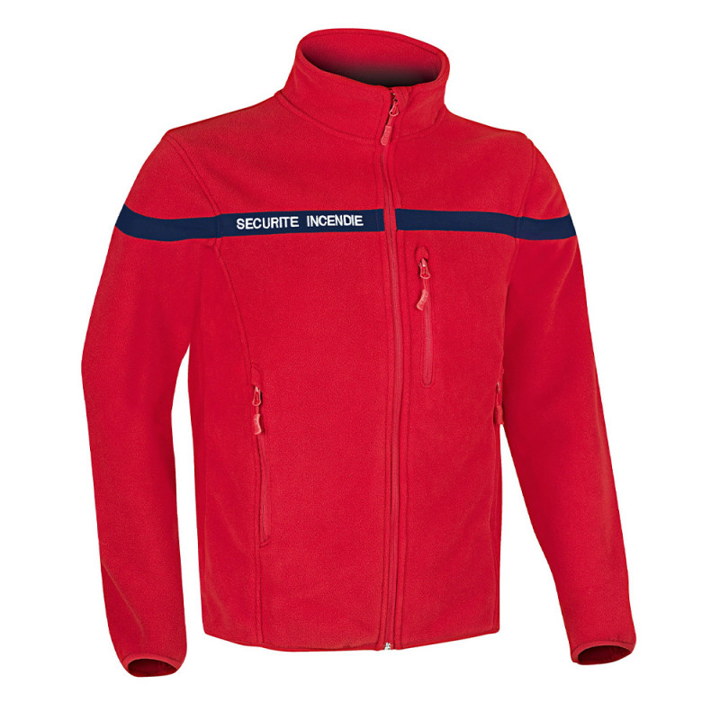 Veste polaire SÉCU-ONE rouge – chaleur et visibilité