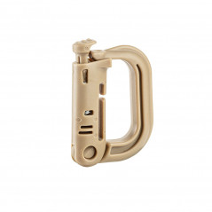 Mousqueton D-Ring M.O.L.L.E tan fixation rapide
