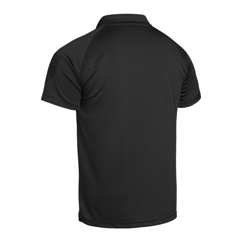 Polo INSTRUCTOR noir – coupe fit – polyester respirant – A10 Equipment