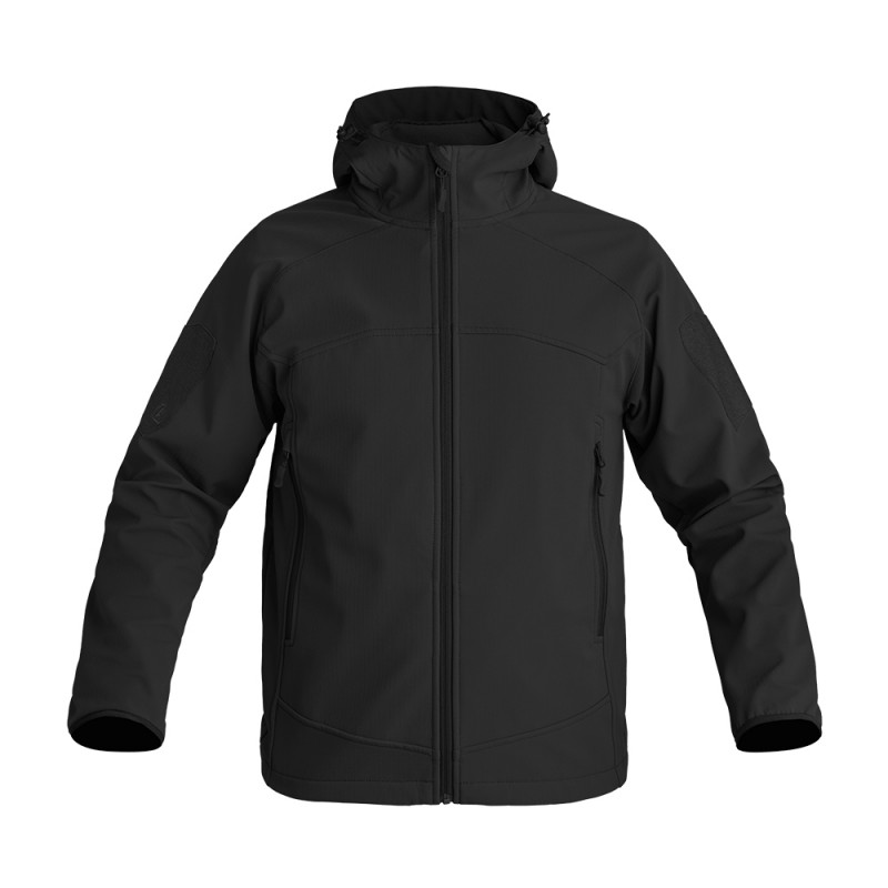 Veste Softshell INSTRUCTOR noir – protection souple & respirante – A10 Equipment