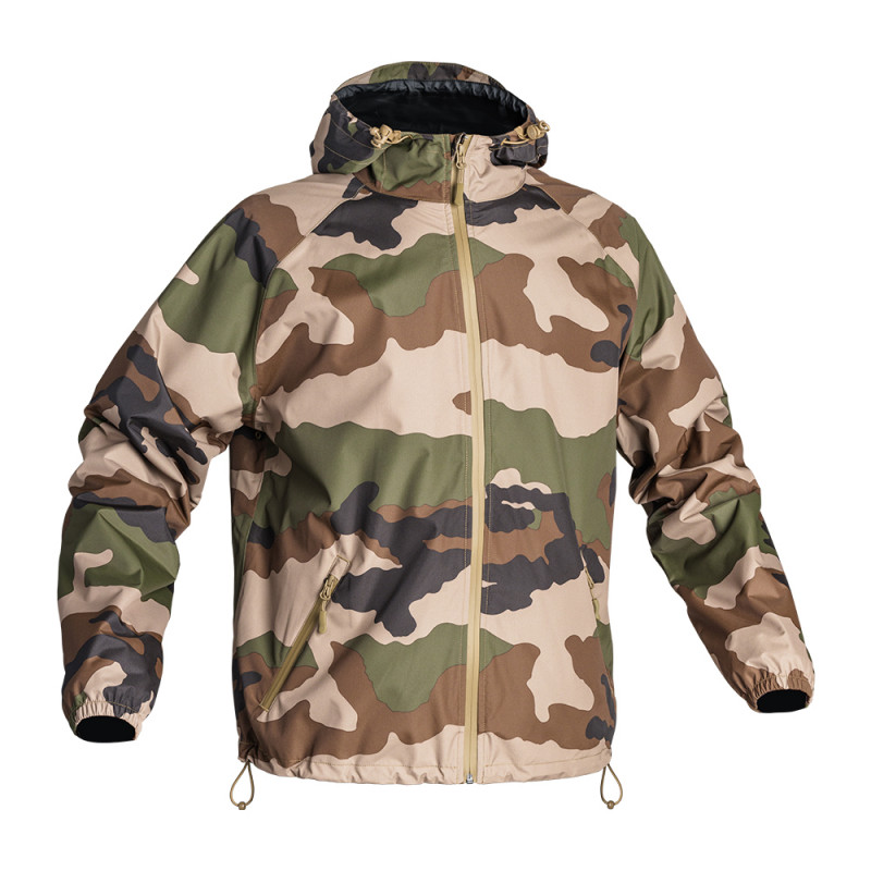 Veste courte Lightshell RAIN PROTECT camo FR/CE – imperméable & coupe-vent – A10 Equipment
