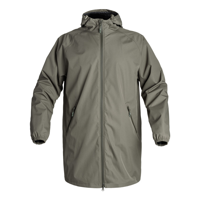 Veste longue Lightshell RAIN PROTECT – Vert Olive – Imperméable & Coupe-vent – A10 Equipment